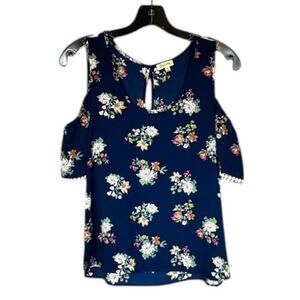 Lily White Short Sleeve Blouse Women's Size Medium